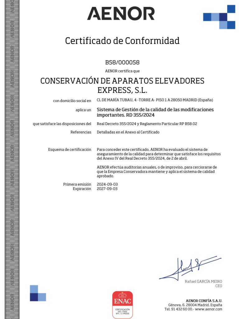 Certificado RD355/2024 